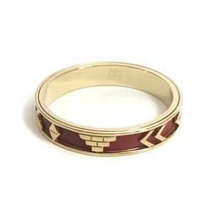 House of Harlow 1960 Aztec Red Leather Bangle